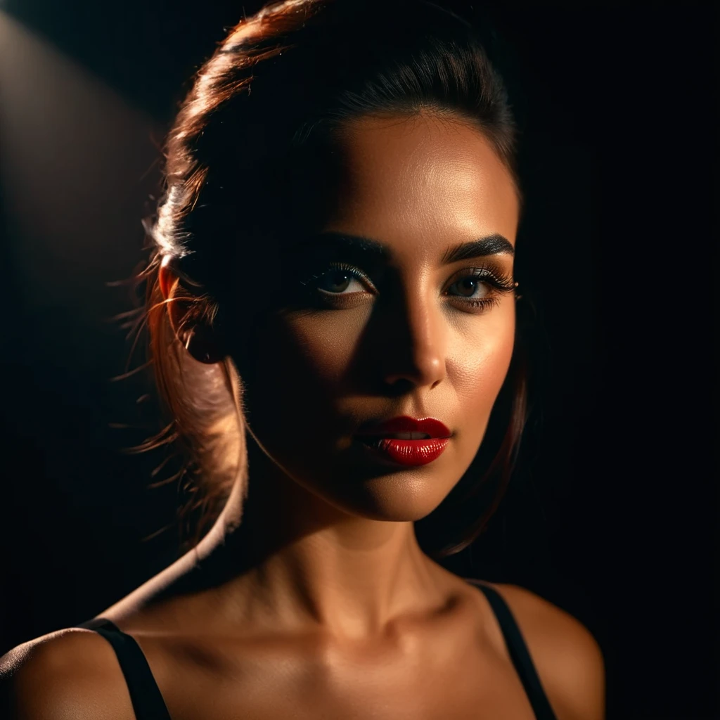 AI-generated photorealistic portrait with dramatic studio lighting